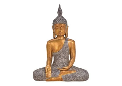 Dekoration Buddha guld polyresin (B/H/D) 30x41x15cm , hemmetshjarta.se