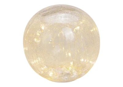 Dekoration LED Ljusboll glas transparent 20 LED timer 20cm , hemmetshjarta.se