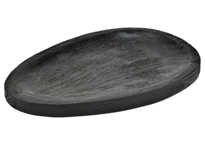 Dekorativ Skl av svart mangotr (B/H/D) 30x2x20cm , hemmetshjarta.se