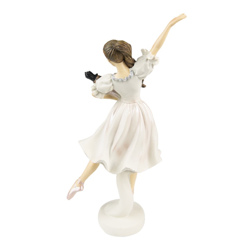Juldekoration Staty Ballerina 25 cm Vit Polyresin , hemmetshjarta.se
