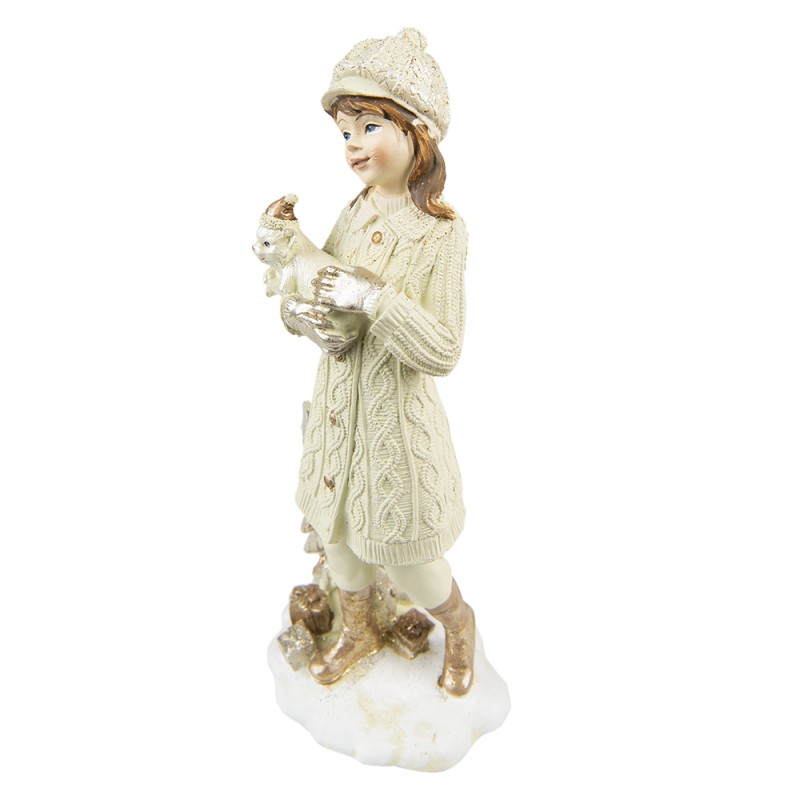 Juldekoration Staty set om 2 barn 22 cm Beige Polyresin , hemmetshjarta.se