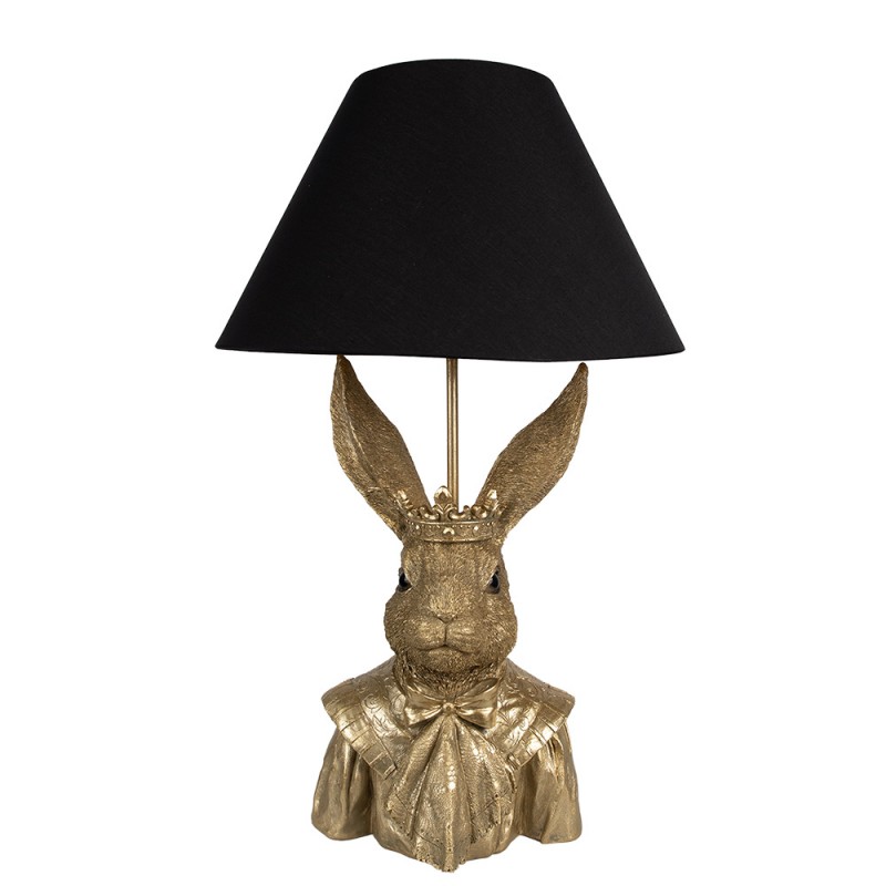 Bordslampa Kanin  37x61 cm Guldfrgad Svart Polyresin , hemmetshjarta.se